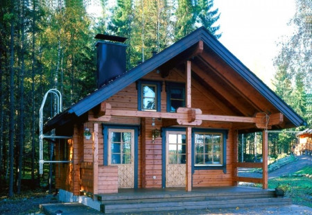 Баня с мансардой из двойного бруса, 6.1х5.5, 48 кв. м 