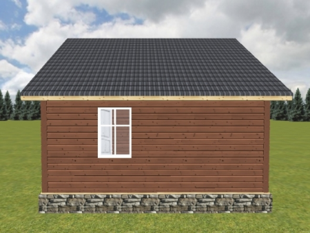 Баня из профилированного бруса 6x6 м (30,5 кв.м) с террасой