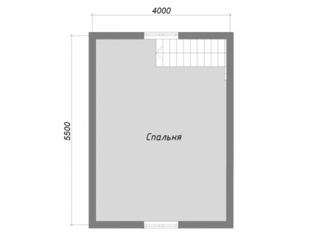 Баня из рубленного бревна 5,5х5,5 м, 38 кв. м, с мансардой