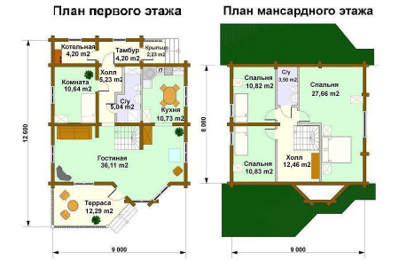 Сруб дома 155 м2