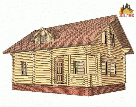 Сруб дома 8х10 м