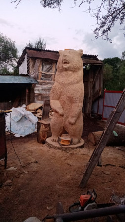 Как вырезать медведя из дерева своими руками