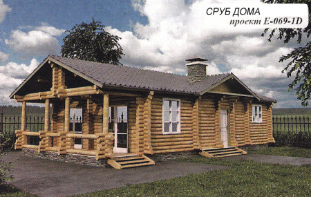 Сруб дома 69 м2