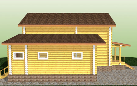 Сруб двухэтажного дома 156 м2