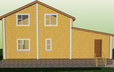 Сруб двухэтажного дома 156 м2