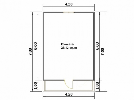 Баня из бруса 6x7 м (59 кв.м) с мансардой