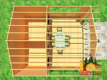 Гостевой домик из мини бруса 6x6,5 м, 2 номера