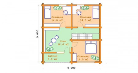 Сруб дома 160 м2