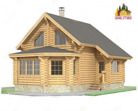 Сруб дома 9х10 м