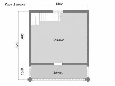 Баня из рубленного бревна 5,5х6,5 м, 47 кв. м, с мансардой, террасой и балконом 