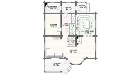 Сруб дома 160,1 м2