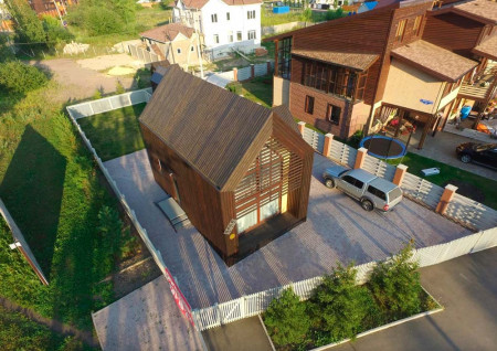 Двухэтажный дом в стиле барнхаус 70 м2, 4 комнаты