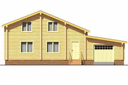 Сруб дома 10х14 м