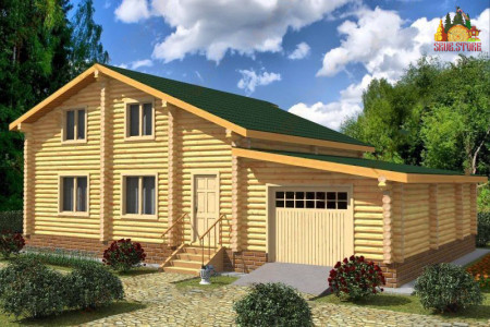 Сруб дома 10х14 м