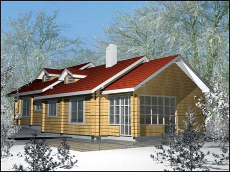 Сруб дома 73,3 м2