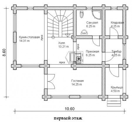 Сруб дома 164 м2