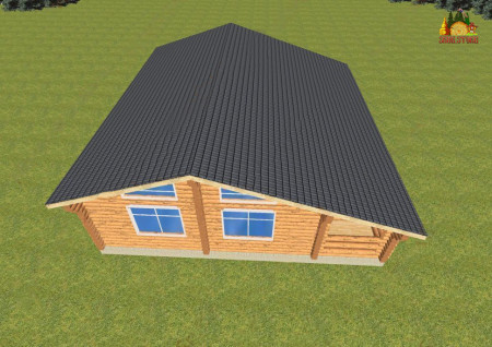 Сруб дома 12х12 м