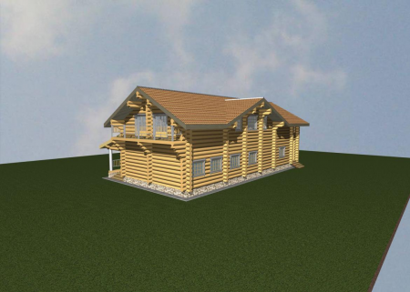 Дом из рубленного бревна (сосна) 675 кв.м