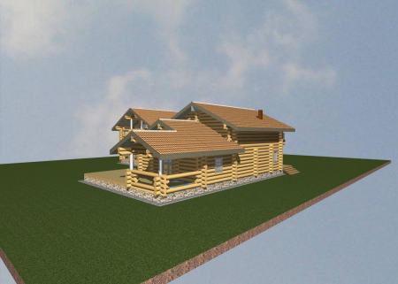 Дом из рубленного бревна (сосна) 675 кв.м