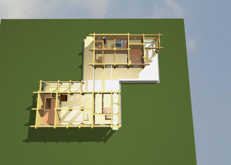 Дом из рубленного бревна (сосна) 675 кв.м