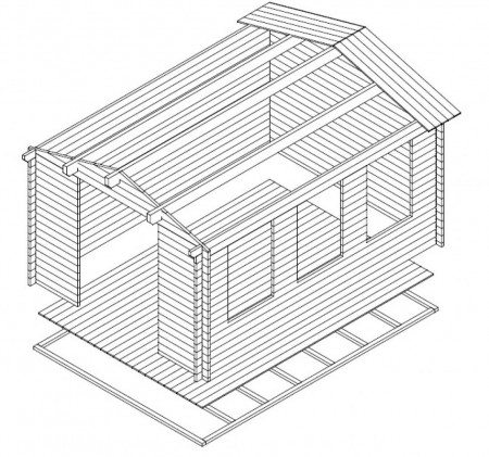Дачная беседка закрытого типа "Ева", 12 м2