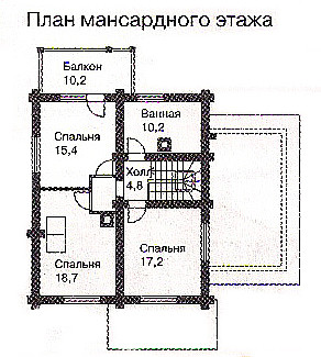 Сруб дома 166 м2