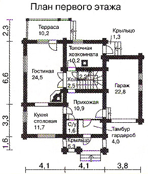 Сруб дома 166 м2