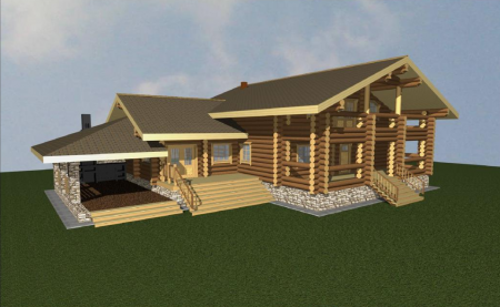 Дом из рубленного бревна (сосна) 232 кв.м