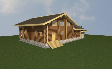 Дом из рубленного бревна (сосна) 232 кв.м