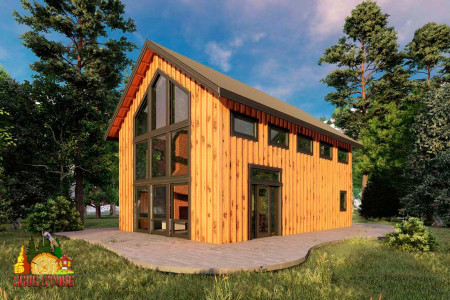 Двухэтажный барнхаус дом со свободной планировкой 263 м