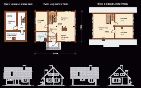 Сруб дома 167 м2