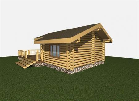 Дом из рубленного бревна (сосна) 46 кв.м