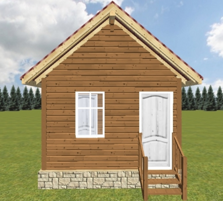 Баня для дачи из бруса 4x4 м (16 кв.м)