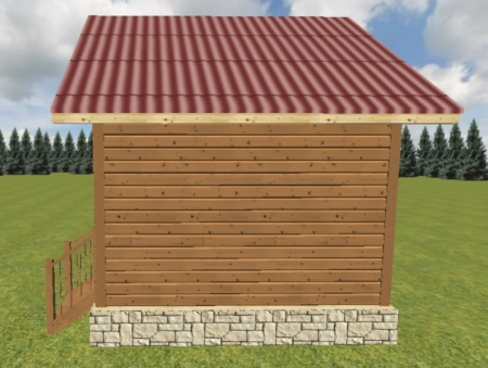 Баня для дачи из бруса 4x4 м (16 кв.м)