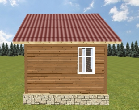 Баня для дачи из бруса 4x4 м (16 кв.м)