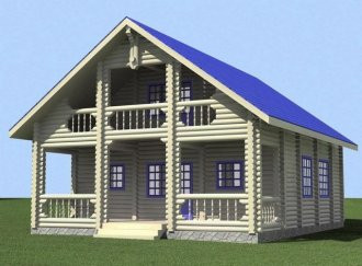 Сруб дома 168 м2