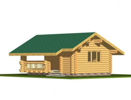 Баня из рубленного бревна (сосна) 44 кв.м