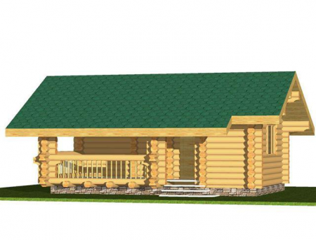 Баня из рубленного бревна (сосна) 44 кв.м