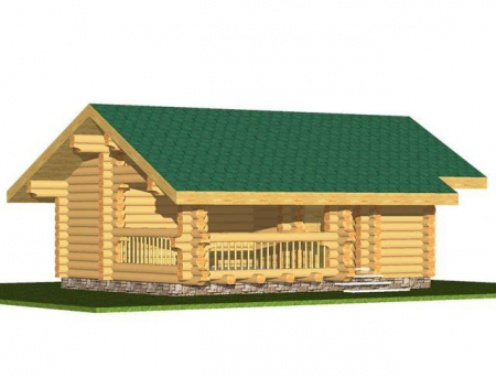 Баня из рубленного бревна (сосна) 44 кв.м