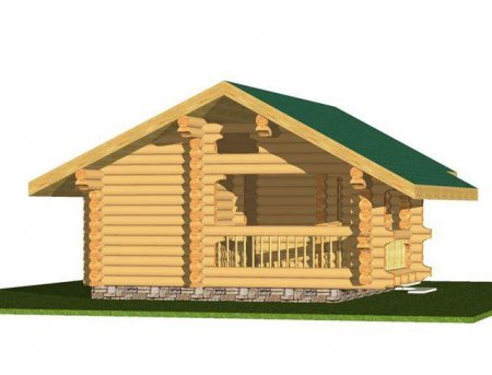 Баня из рубленного бревна (сосна) 44 кв.м