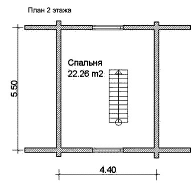 Сруб дома 77 м2