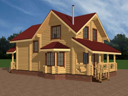 Сруб дома 174 м2