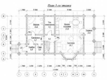 Сруб дома 174 м2