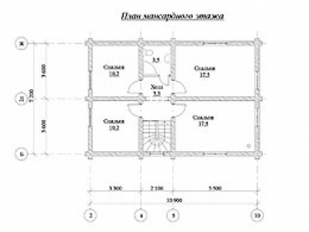 Сруб дома 174 м2