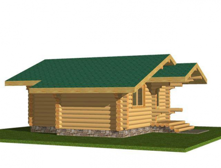 Баня из рубленного бревна (сосна) 37 кв.м