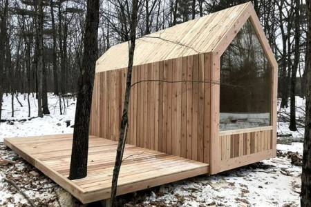 А-фрейм глэмпинг 6х2,5 м, 14 м. кв