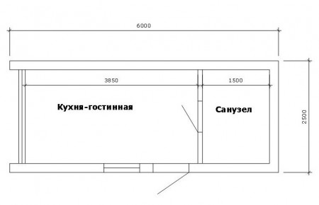 А-фрейм глэмпинг 6х2,5 м, 14 м. кв