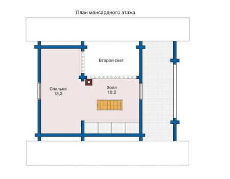 Сруб дома 77,4 м2