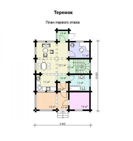 Сруб дома 176,4 м2