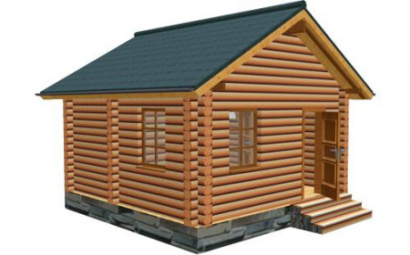 Сруб бани 4 на 6 метров, 12.7 кв. м